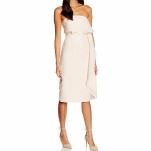 Keepsake Small Talk Ruffle Strapless Sheath Dress